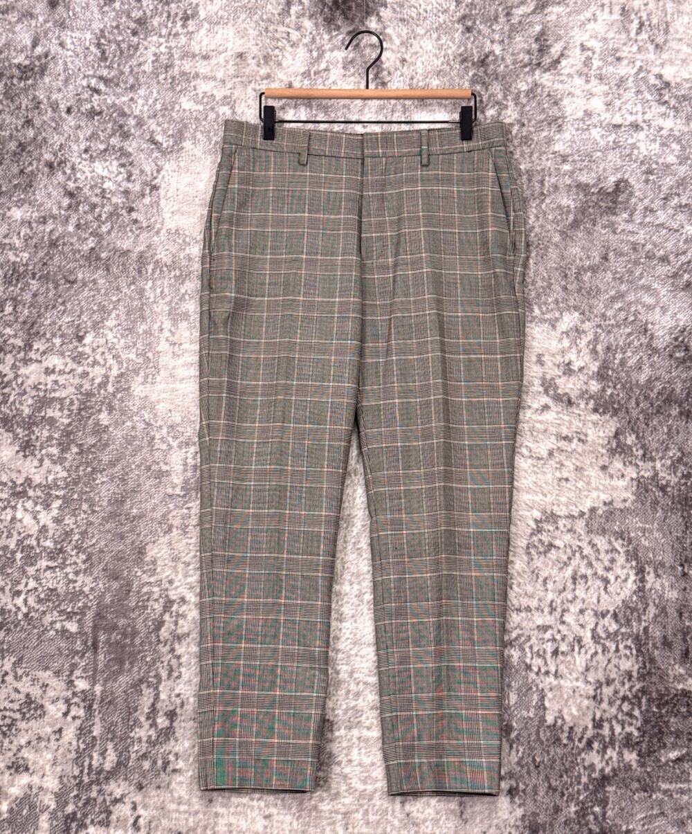 J Crew Bowery Pants 31 x 28 Mens Four Season Wool Glen Plaid Check Trouser